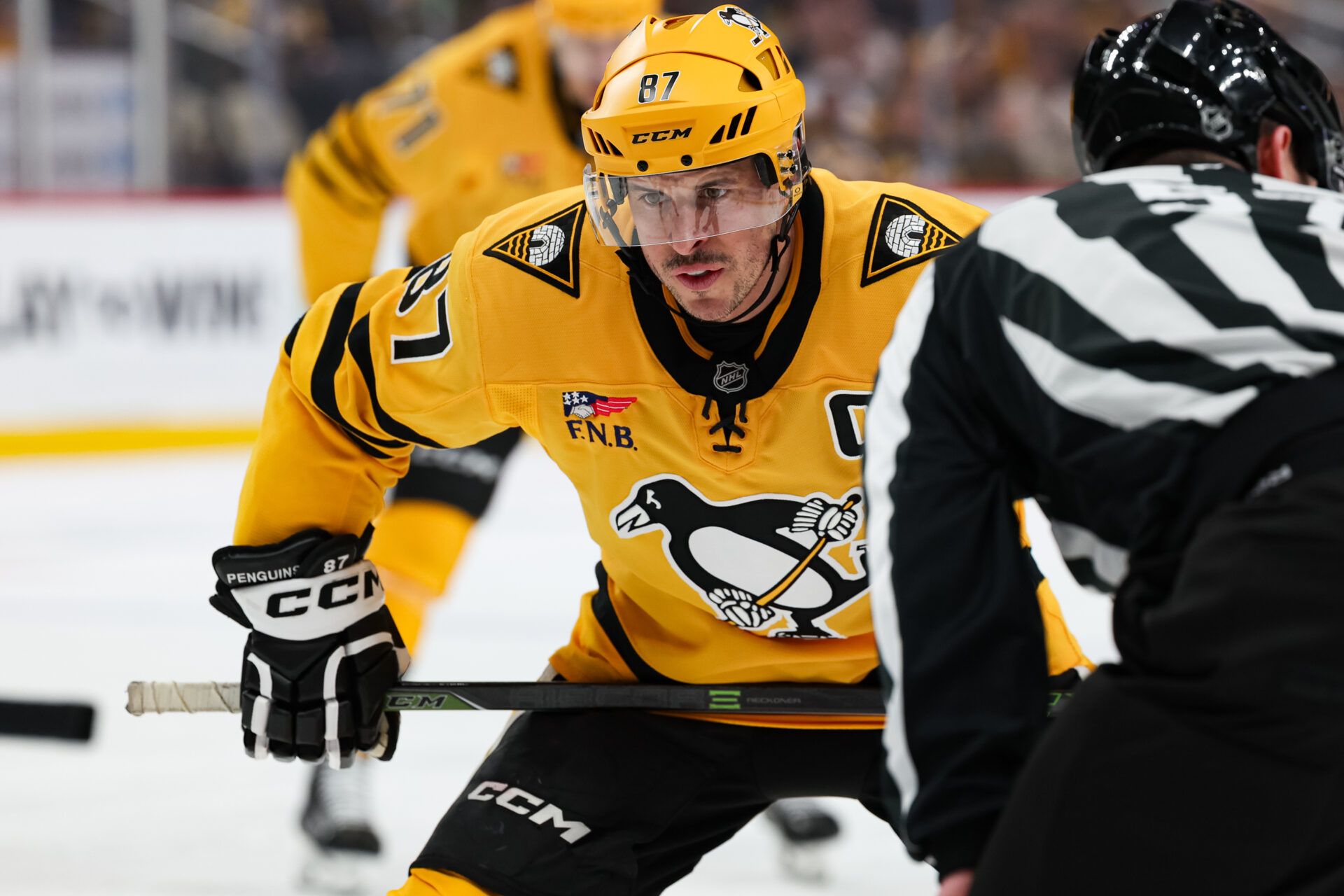 Pittsburgh Penguins center Sidney Crosby (87) at PPG Paints Arena.