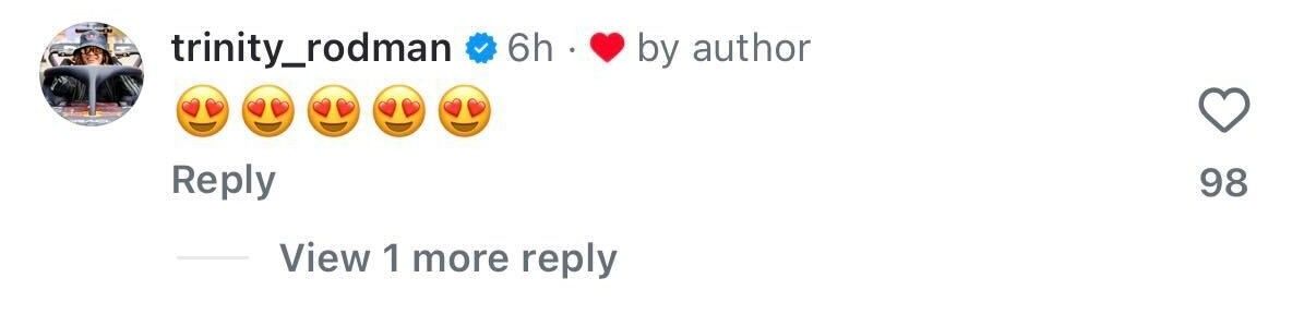 Ben Shelton's girlfriend Trinity Rodman on Instagram