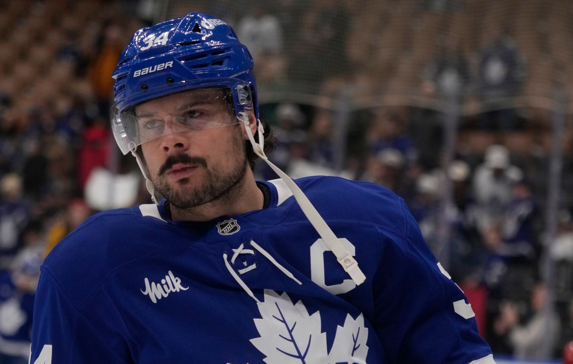 Toronto Maple Leafs forward Auston Matthews (34) at Scotiabank Arena.