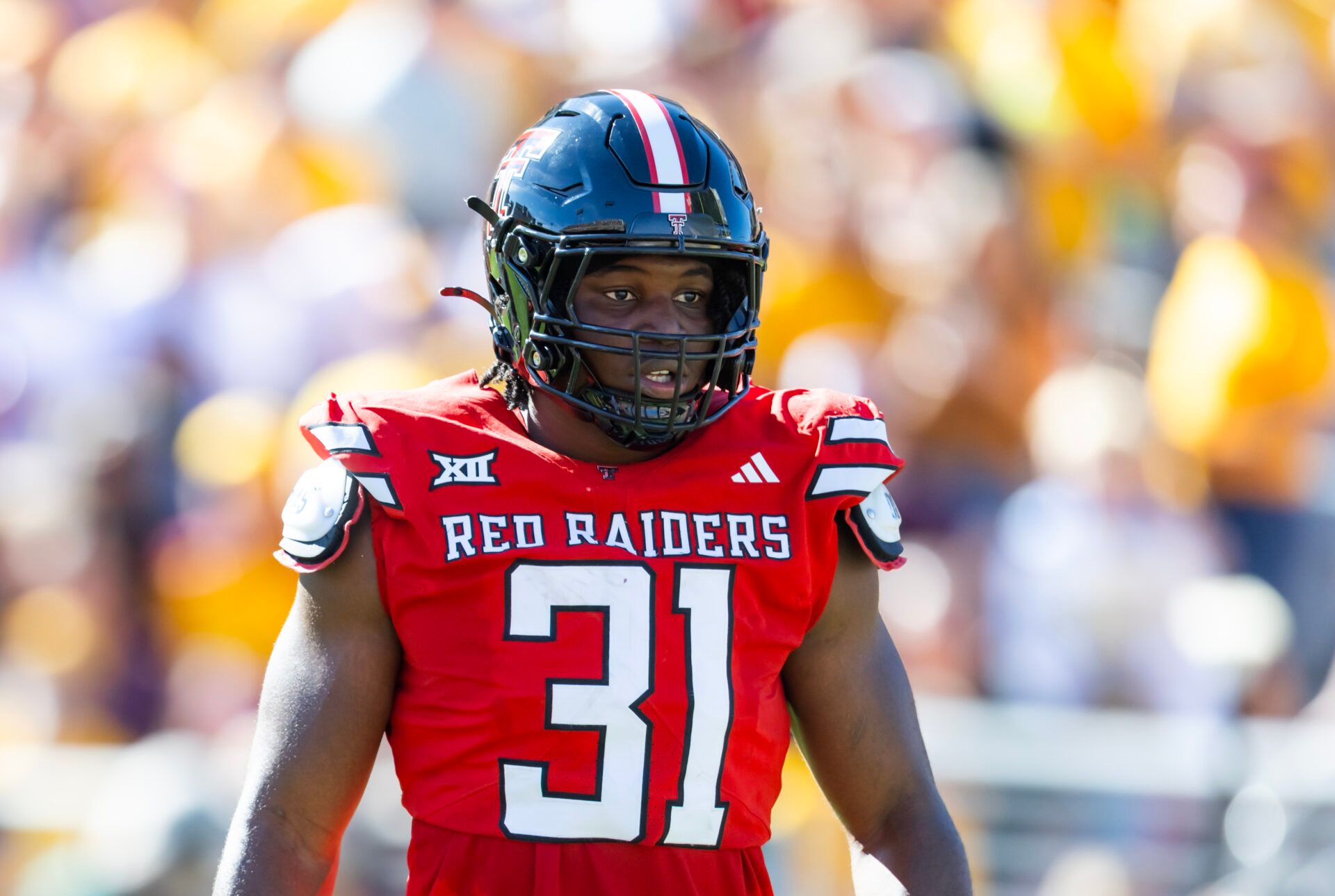 Texas Tech Red Raiders linebacker David Bailey (31) against the Arizona State Sun Devils at Mountain America Stadium.