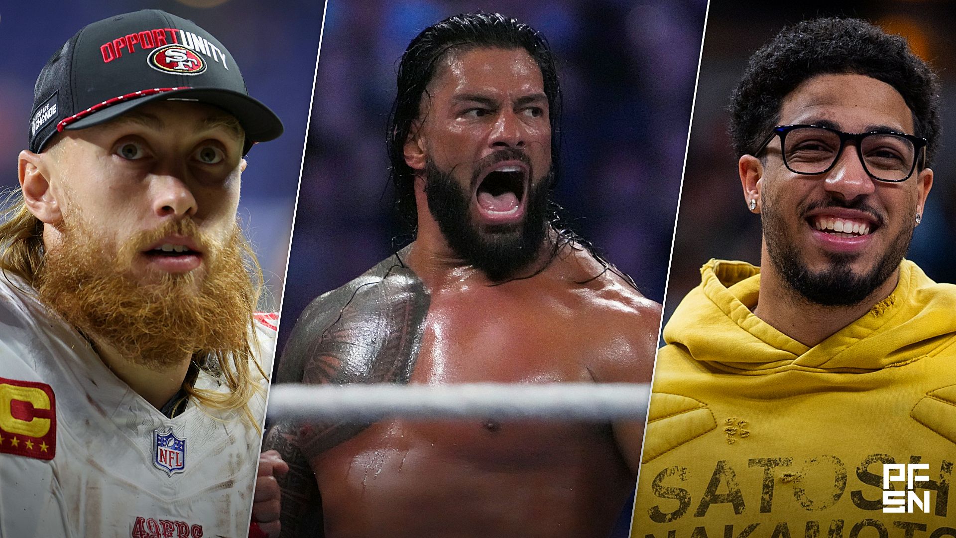 George Kittle, Tyrese Haliburton, Sports World Pay Tribute to Roman Reigns After WrestleMania 42 Victory