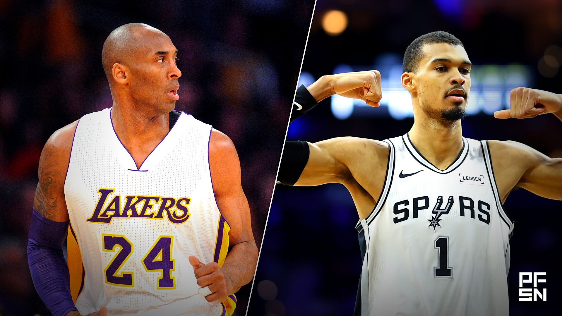 Collage featuring NBA: Washington Wizards at Los Angeles Lakers and NBA: San Antonio Spurs at Philadelphia 76ers.
Gary A. Vasquez-USA TODAY Sports / Bill Streicher-Imagn Images