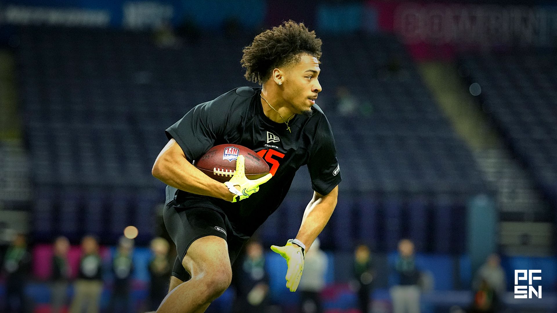 Clemson wideout Antonio Williams (WO45) during the NFL Scouting Combine at Lucas Oil Stadium.