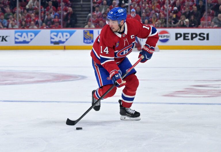 Montreal Canadiens forward Nick Suzuki (14) at the Bell Centre.