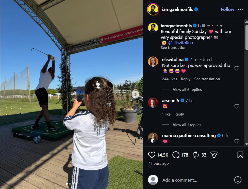 Gaël Monfils on Instagram