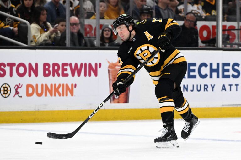 Boston Bruins defenseman Charlie McAvoy (73) at the TD Garden.