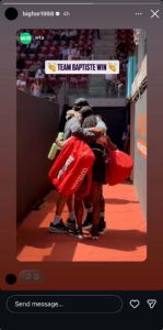 Frances Tiafoe on Instagram