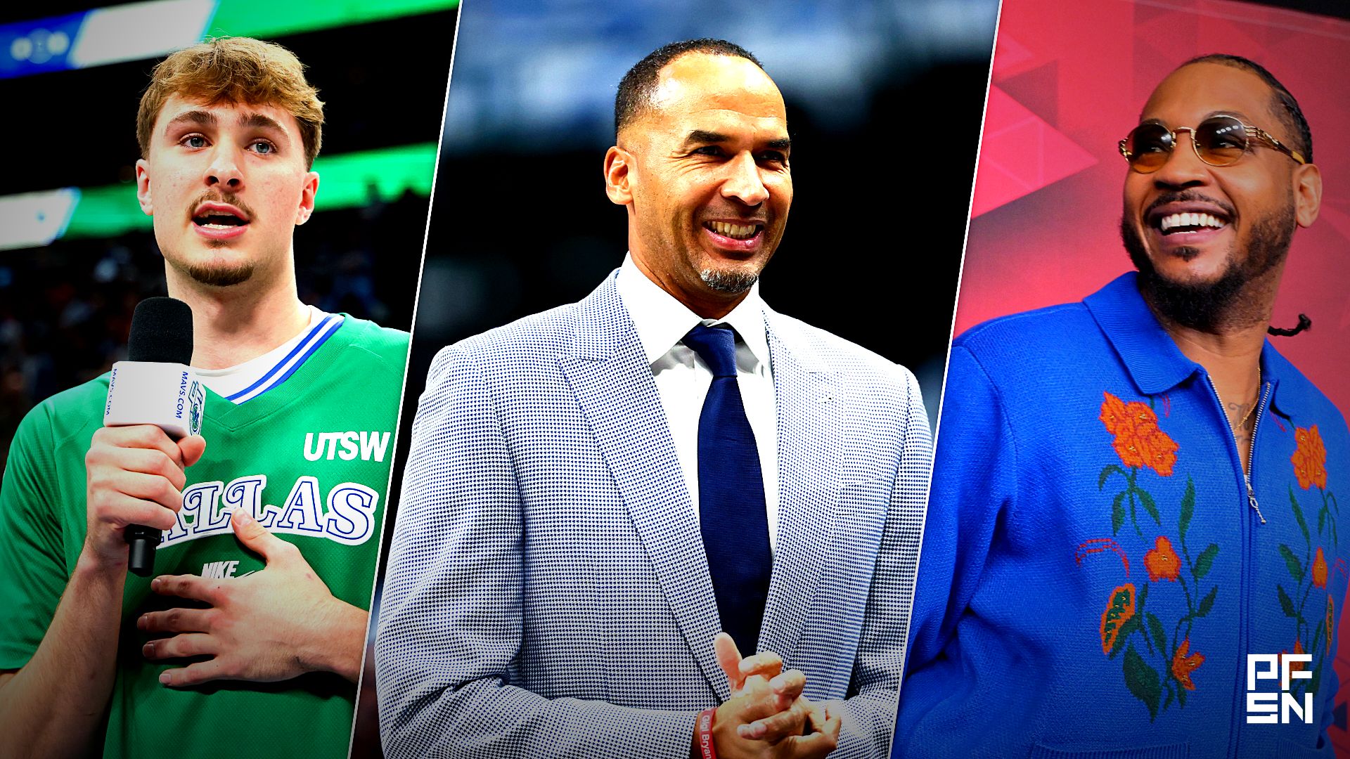 Collage featuring NBA: Chicago Bulls at Dallas Mavericks, NBA: San Antonio Spurs at Dallas Mavericks, and NBA: All Star-Red Carpet.
Kevin Jairaj-Imagn Images / Jayne Kamin-Oncea-Imagn Images