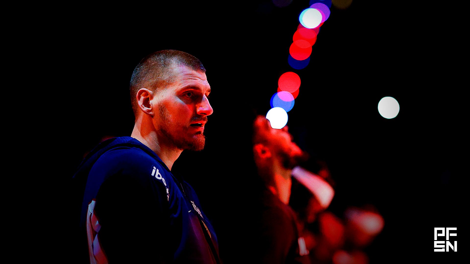 Denver Nuggets center Nikola Jokic (15) before the game against the Minnesota Timberwolves during game five of the first round of the 2026 NBA Playoffs at Ball Arena.