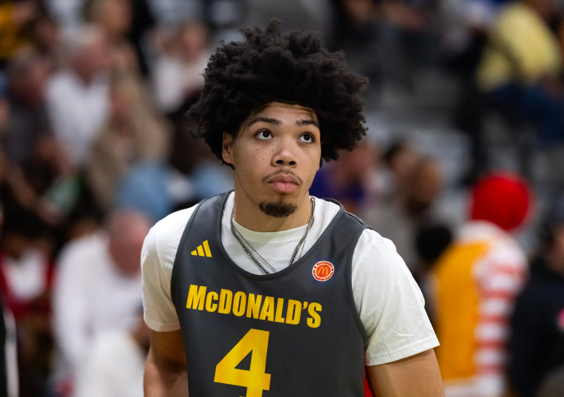 Tyran Stokes during the McDonalds All American Jam Fest at Millennium High School.