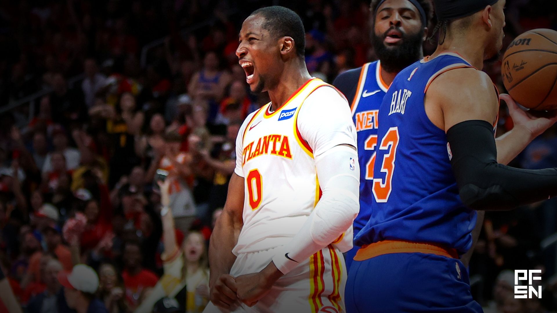 'Head Was Literally Above the Rim' -- NBA World Reacts to Jonathan Kuminga's 'ABSURD' Alley-Oop Dunk in Hawks-Knicks Game 5