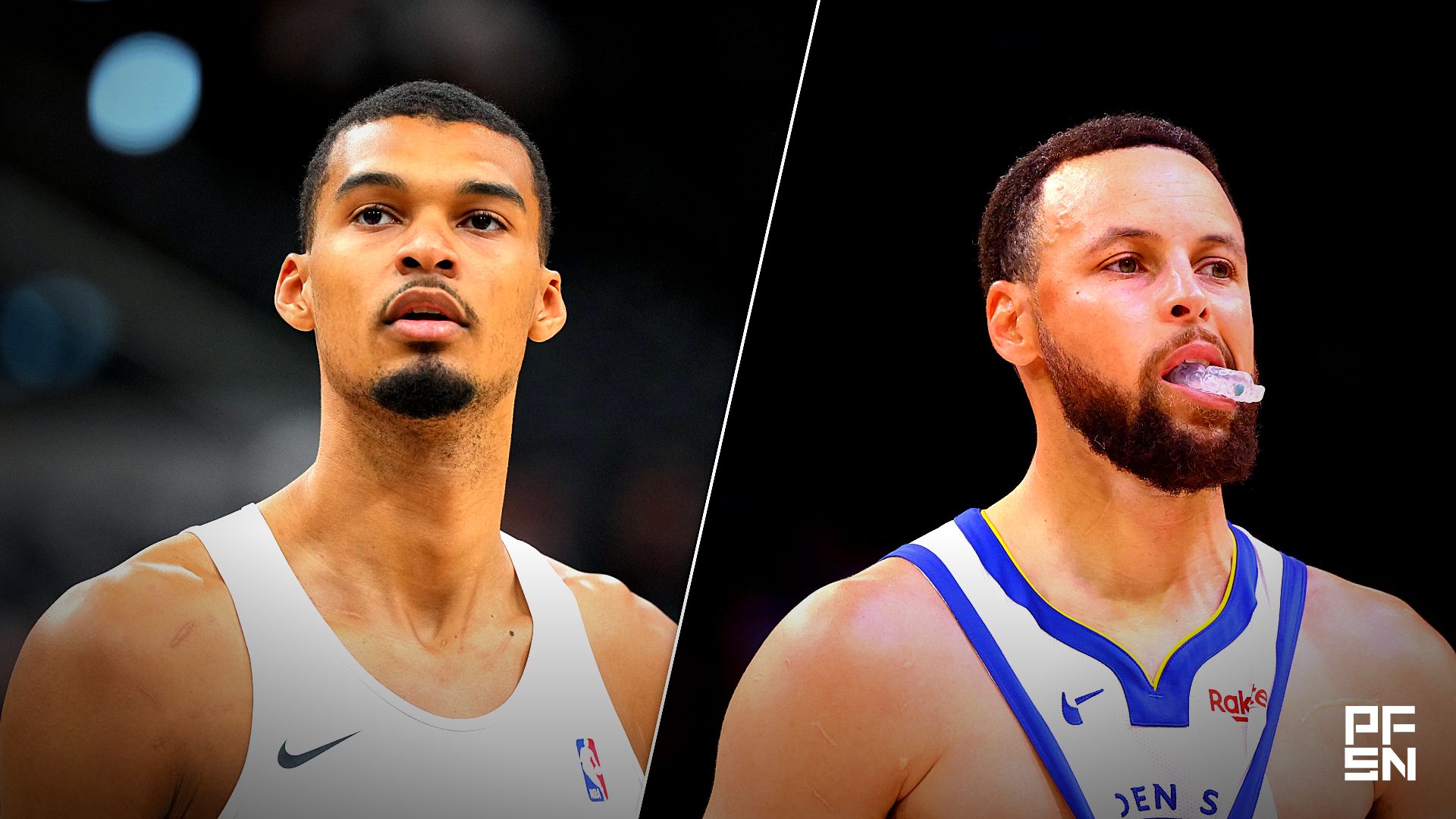 Collage featuring NBA: Playoffs-Portland Trail Blazers at San Antonio Spurs and NBA: Playoffs-Golden State Warriors at Phoenix Suns.
Scott Wachter-Imagn Images / Mark J. Rebilas-Imagn Images