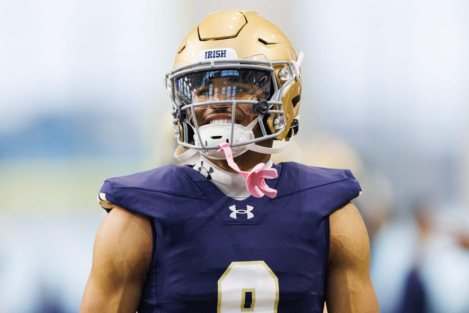 Wide receiver Jerome Bettis Jr. during a Notre Dame football practice at Irish Athletic Center on Friday, March 20, 2026, in South Bend.