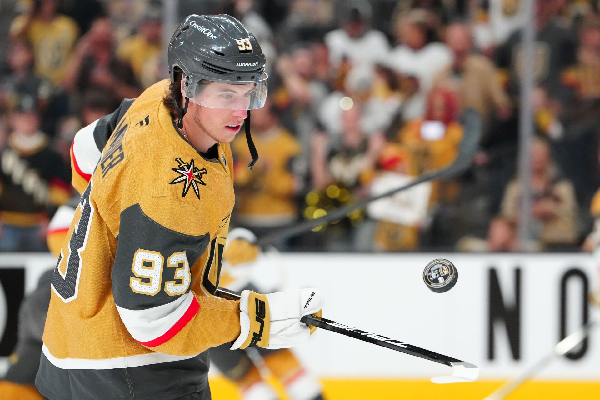 Vegas Golden Knights right wing Mitch Marner (93) at T-Mobile Arena.