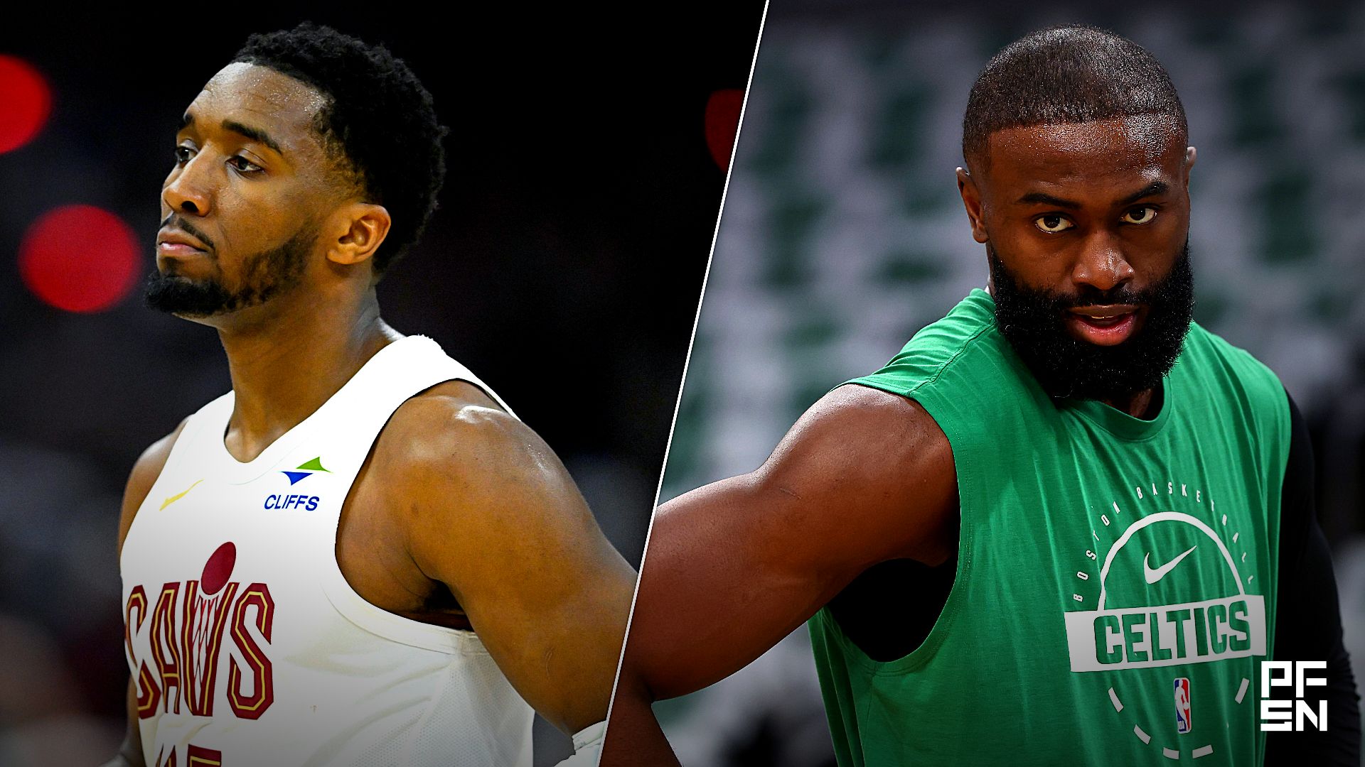 Collage featuring NBA: Playoffs-Toronto Raptors at Cleveland Cavaliers and NBA: Playoffs-Philadelphia 76ers at Boston Celtics.
David Richard-Imagn Images / Winslow Townson-Imagn Images