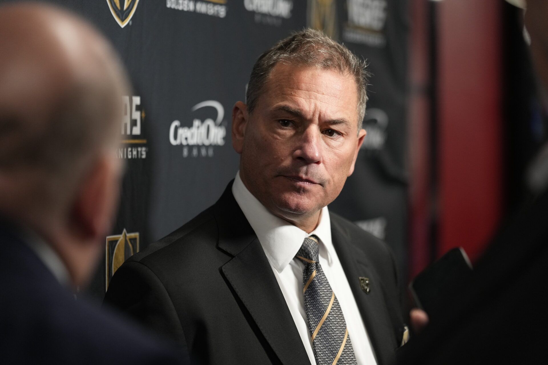 Vegas Golden Knights head coach Bruce Cassidy during a post game media conference after a loss to the Toronto Maple Leafs at Scotiabank Arena.