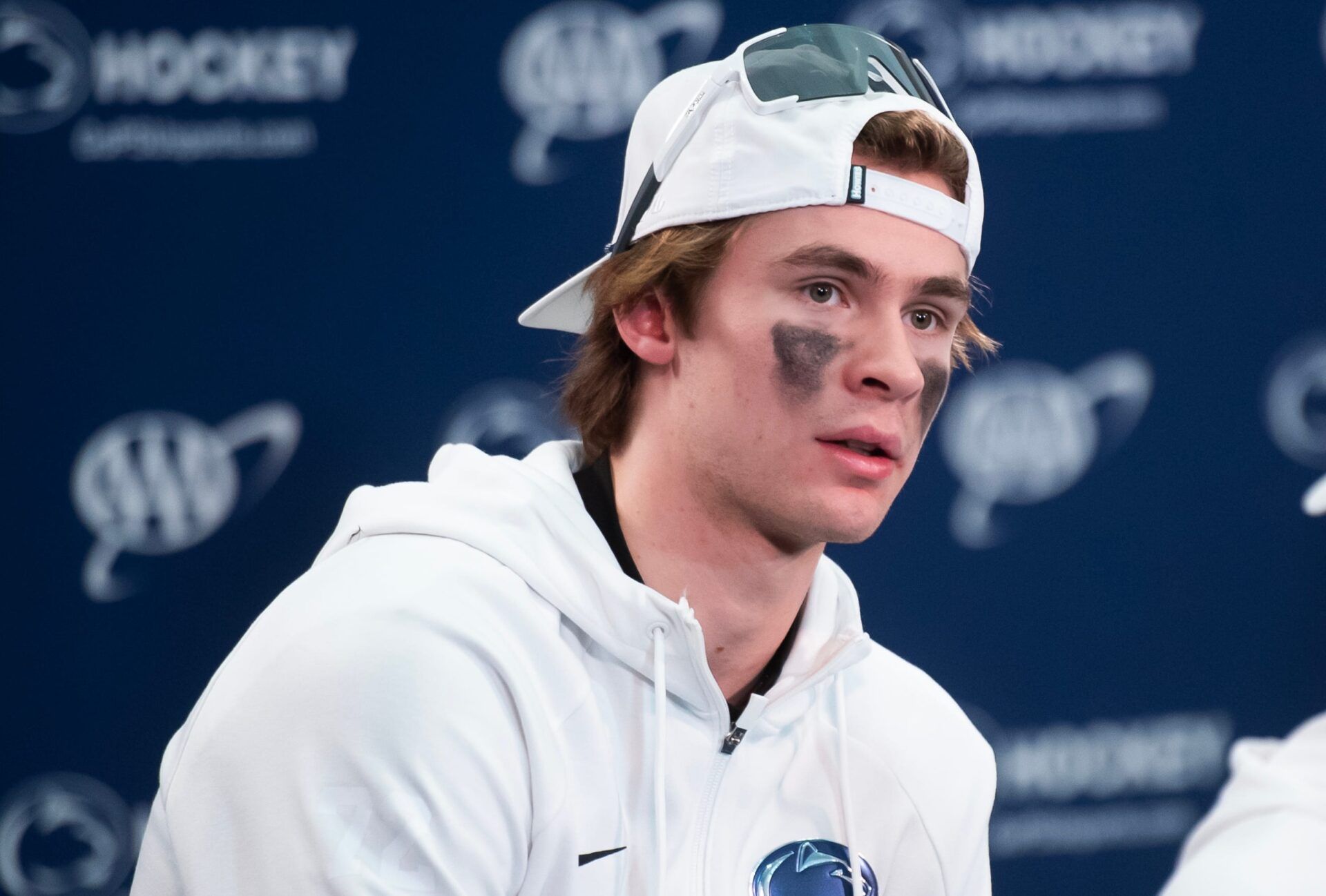 Gavin McKenna at Beaver Stadium. (Image via Imagn)