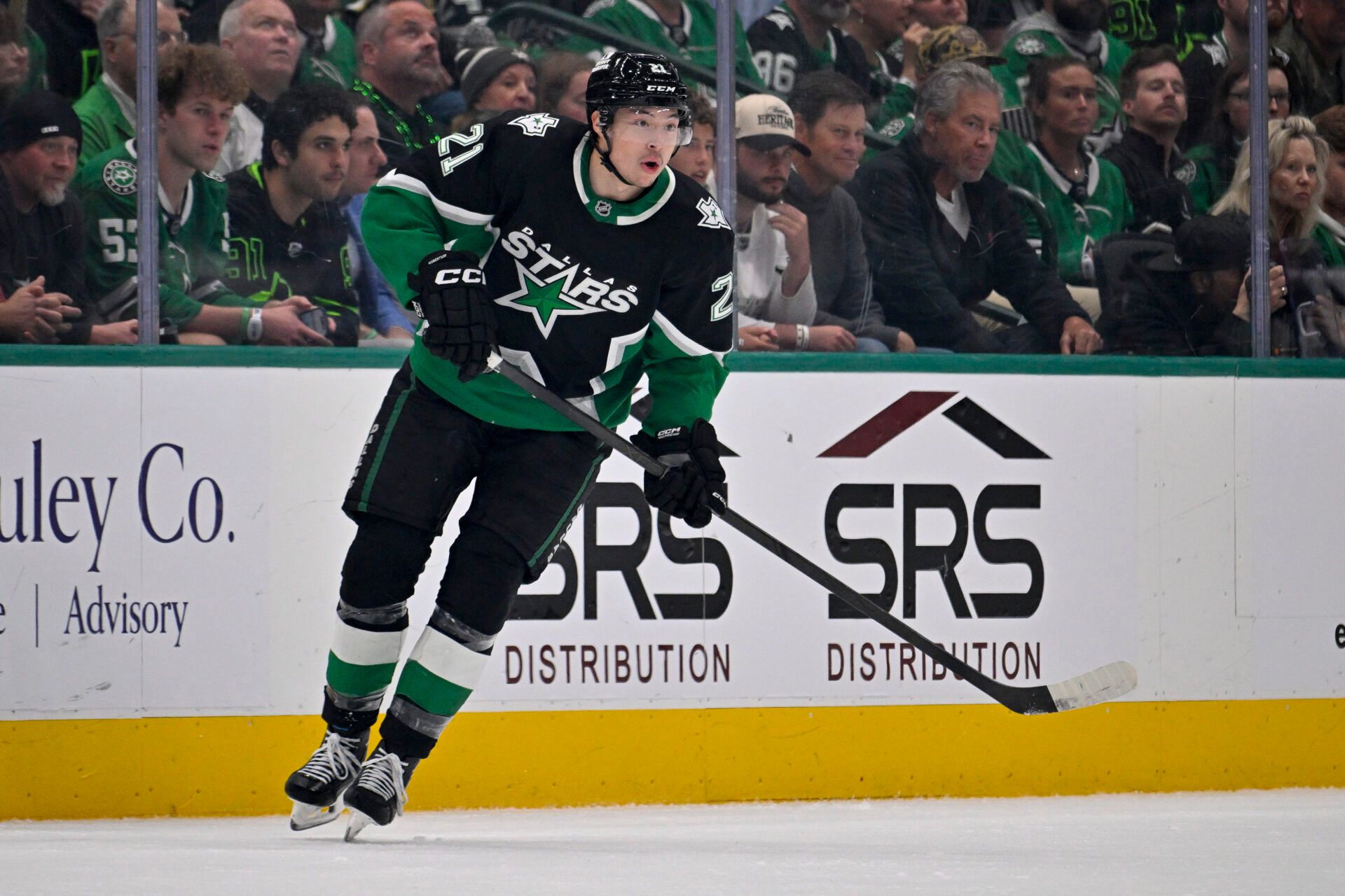 Dallas Stars left wing Jason Robertson (21) at American Airlines Center.