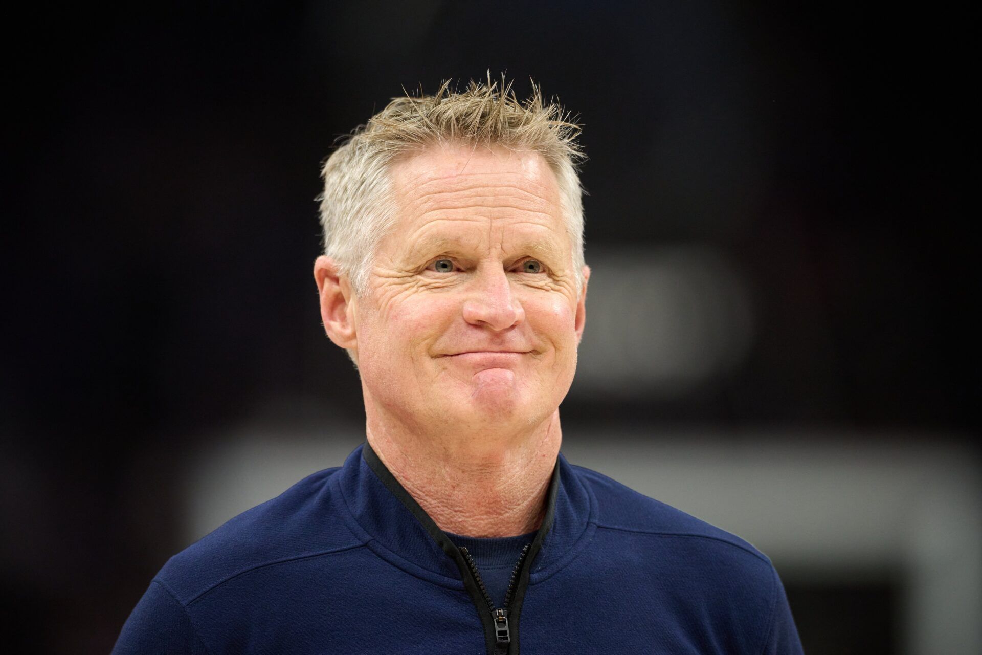 Golden State Warriors head coach Steve Kerr looks on before the start of the game against the Sacramento Kings at Golden 1 Center.