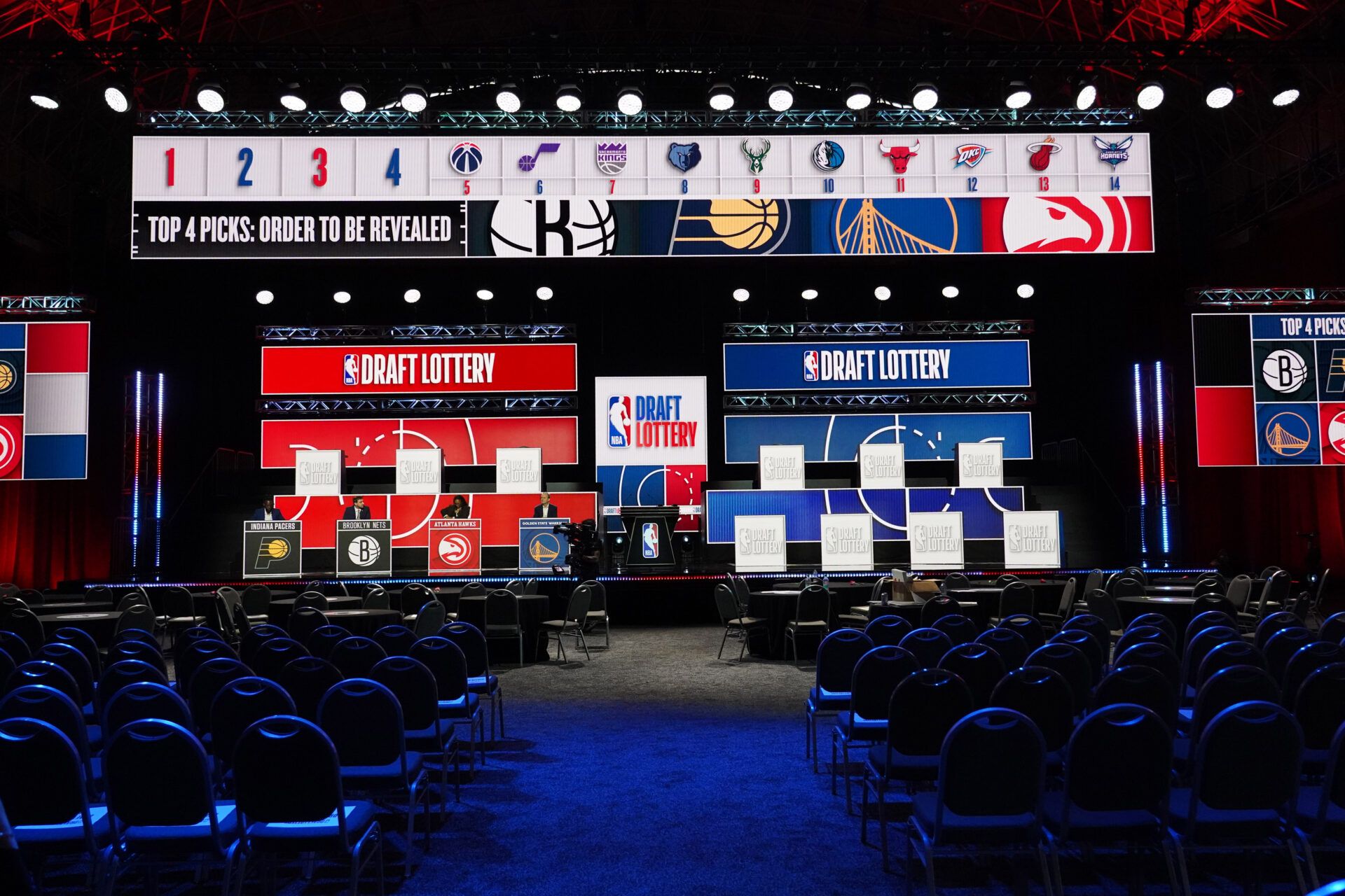 A general view before the 2026 NBA Draft Lottery at Navy Pier.