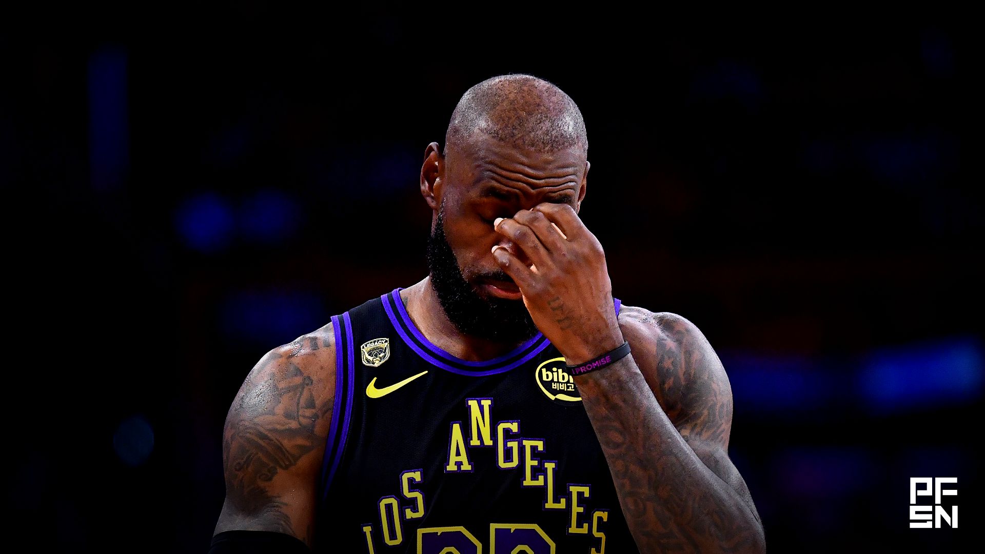 Los Angeles Lakers forward LeBron James (23) during the first half in game four of the second round of the 2026 NBA Playoffs at Crypto.com Arena.