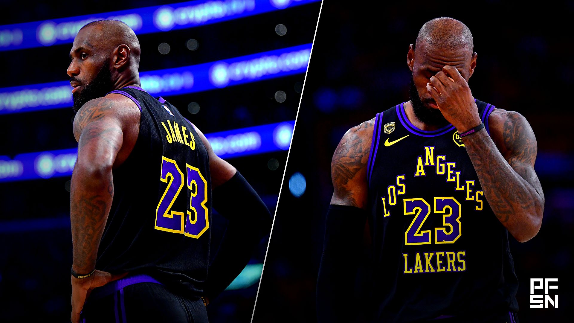 Collage featuring NBA: Playoffs-Oklahoma City Thunder at Los Angeles Lakers and NBA: Playoffs-Oklahoma City Thunder at Los Angeles Lakers.
Gary A. Vasquez-Imagn Images