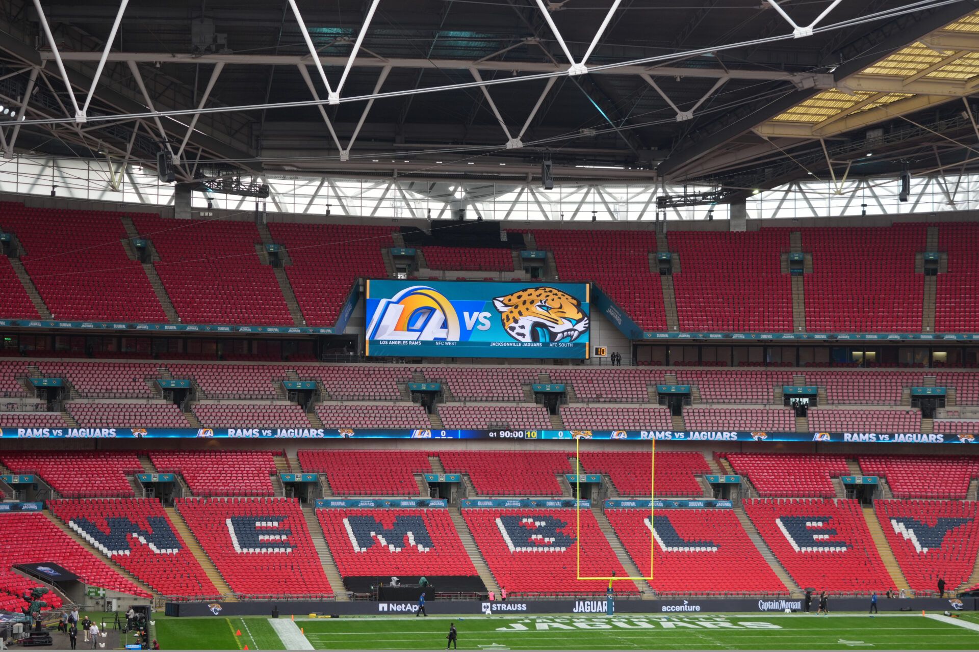 during a NFL International Series game at Wembley Stadium.