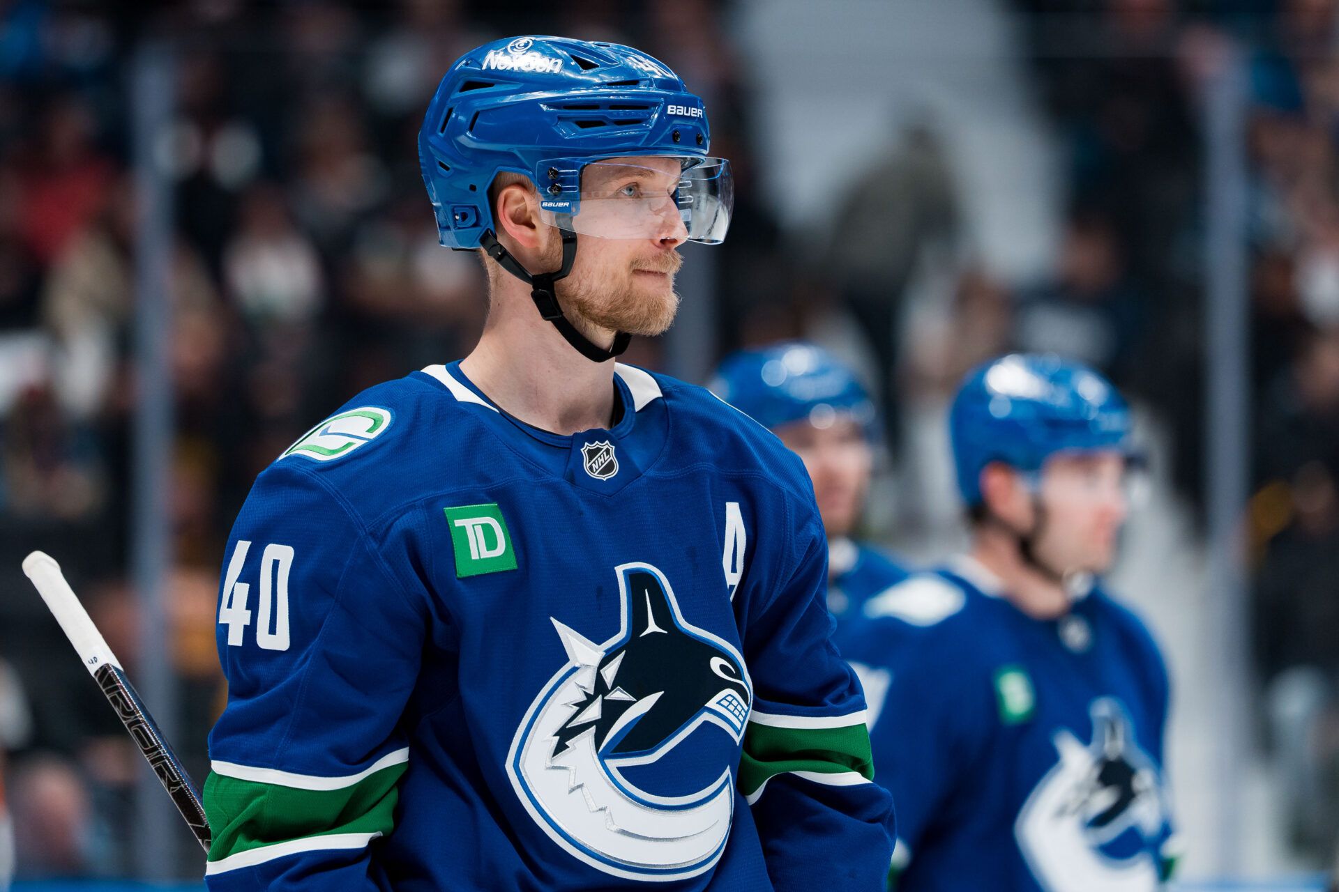 Vancouver Canucks forward Elias Pettersson (40) at Rogers Arena.