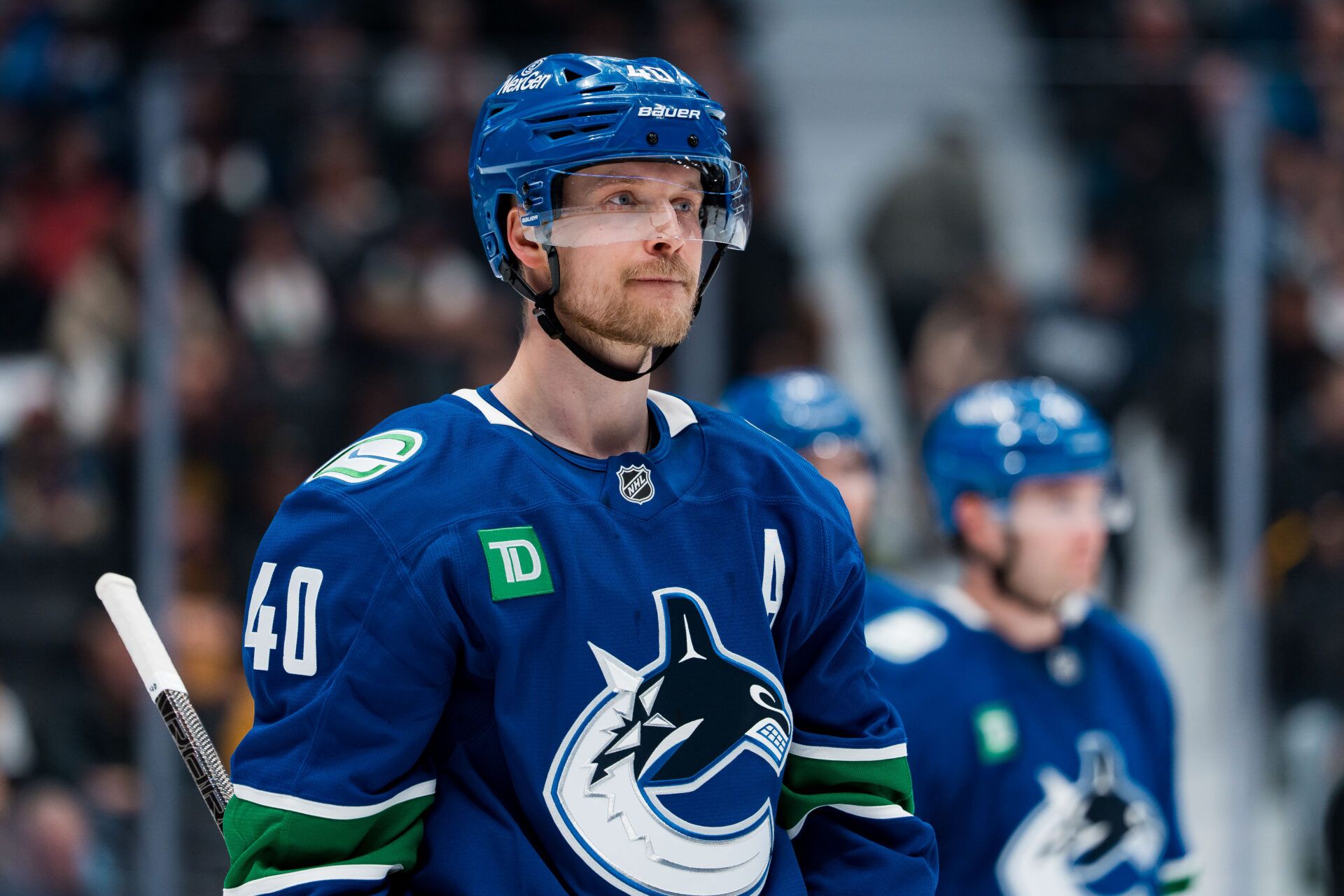 Vancouver Canucks forward Elias Pettersson (40) at Rogers Arena.