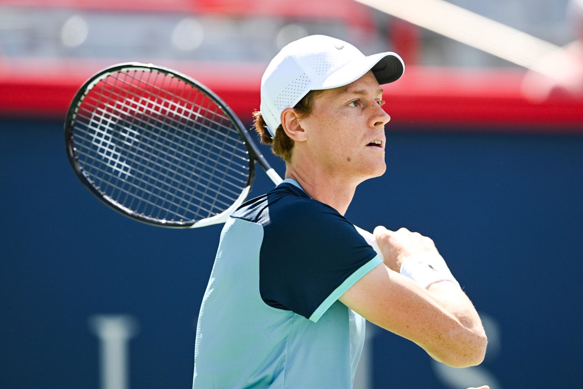 Jannik Sinner (ITA) looks on against Alejandro Tabilo (CHI) (not pictured) in third round play at IGA Stadium.