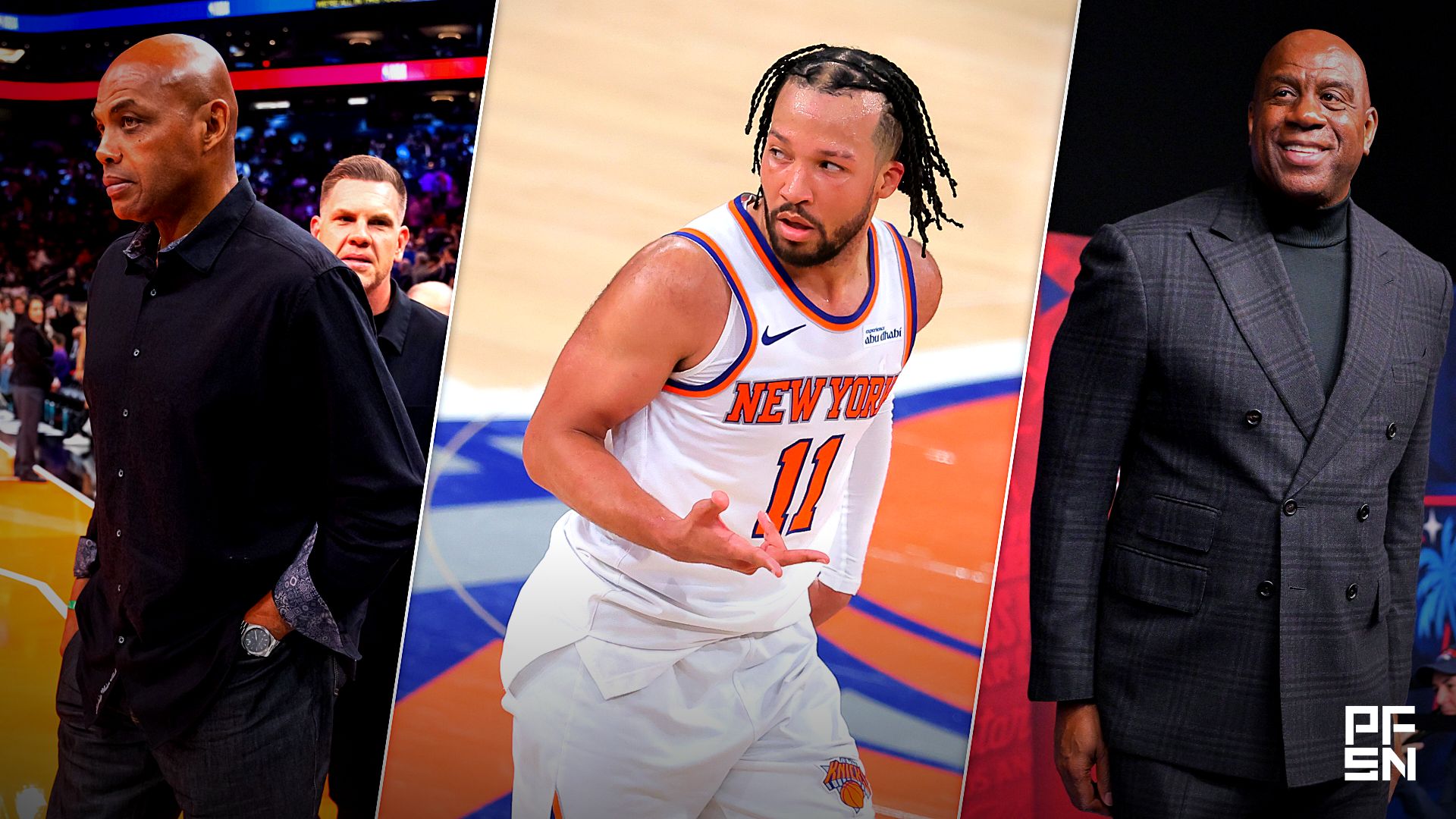 Collage featuring NBA: Minnesota Timberwolves at Phoenix Suns, NBA: Playoffs-Cleveland Cavaliers at New York Knicks, and NBA: All Star-Red Carpet.
Mark J. Rebilas-Imagn Images / Brad Penner-Imagn Images / Jayne Kamin-Oncea-Imagn Images