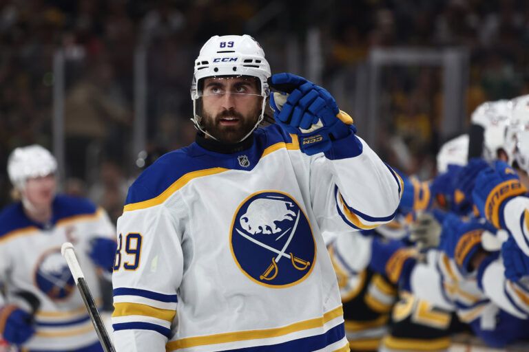 Buffalo Sabres right wing Alex Tuch (89) at TD Garden.