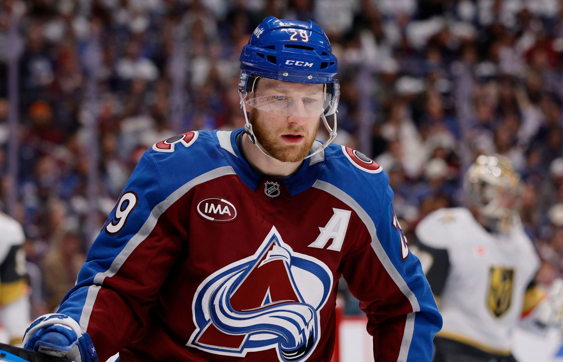 Colorado Avalanche center Nathan MacKinnon (29) at Ball Arena.