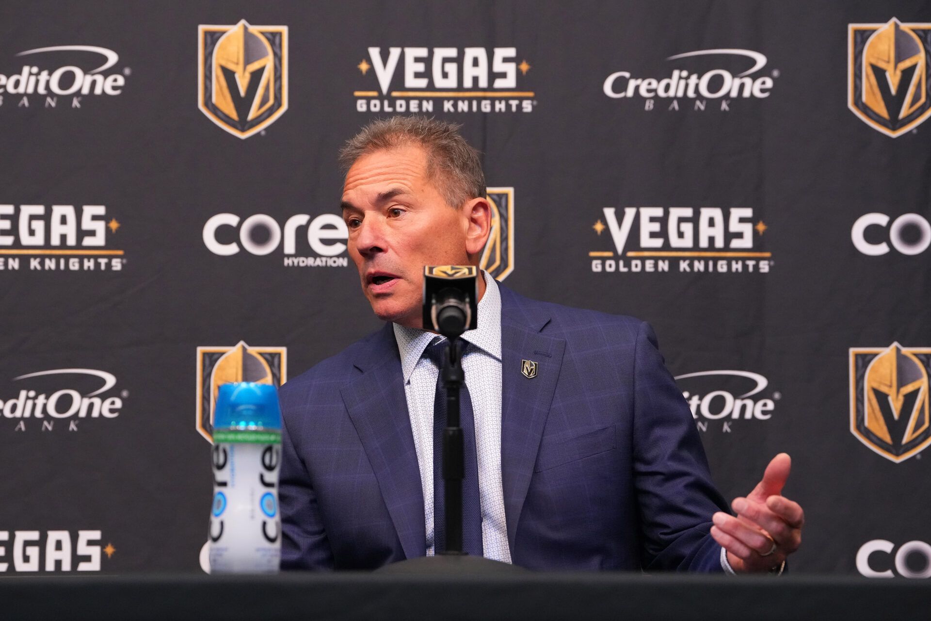 Former Vegas Golden Knights head coach Bruce Cassidy at T-Mobile Arena.