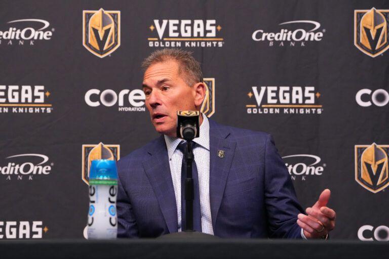 Former Vegas Golden Knights head coach Bruce Cassidy at T-Mobile Arena.