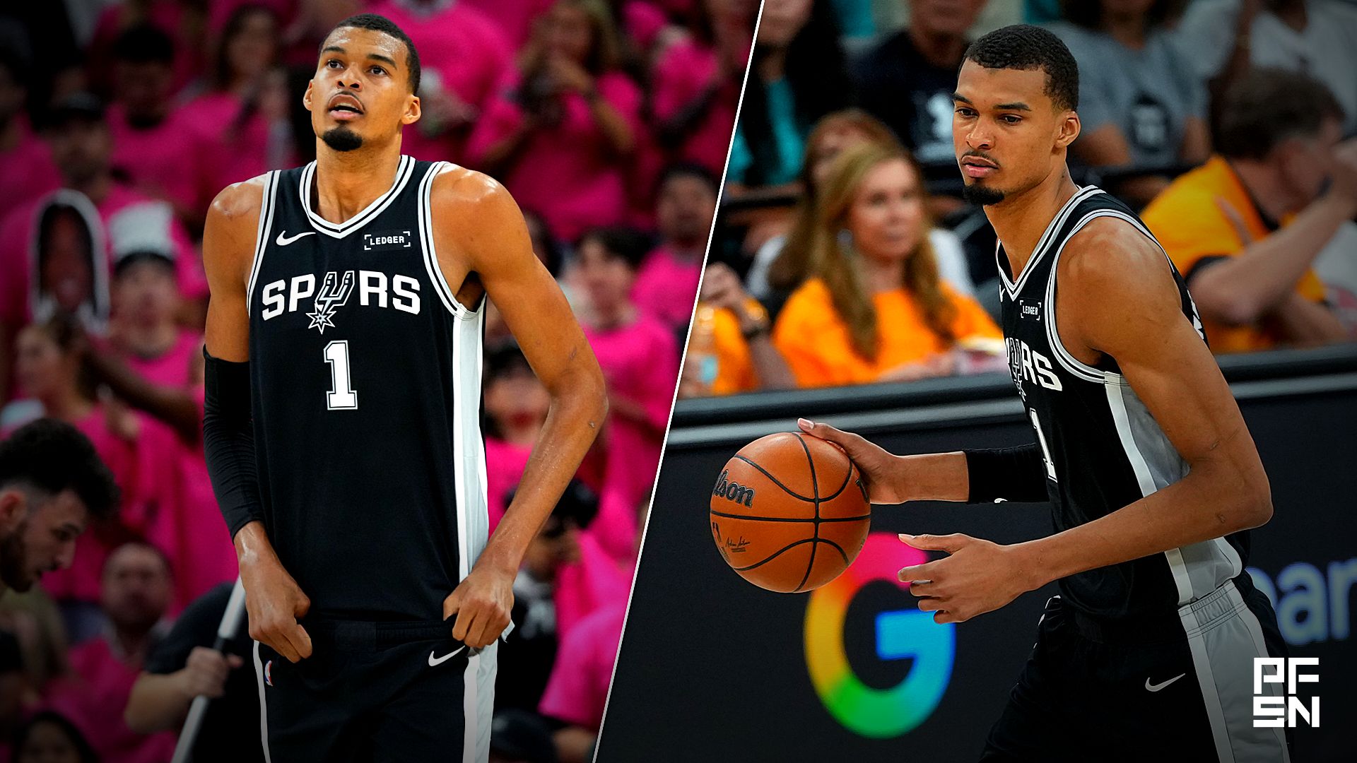 Collage featuring NBA: Playoffs-Oklahoma City Thunder at San Antonio Spurs and NBA: Playoffs-Oklahoma City Thunder at San Antonio Spurs.
Scott Wachter-Imagn Images / Daniel Dunn-Imagn Images