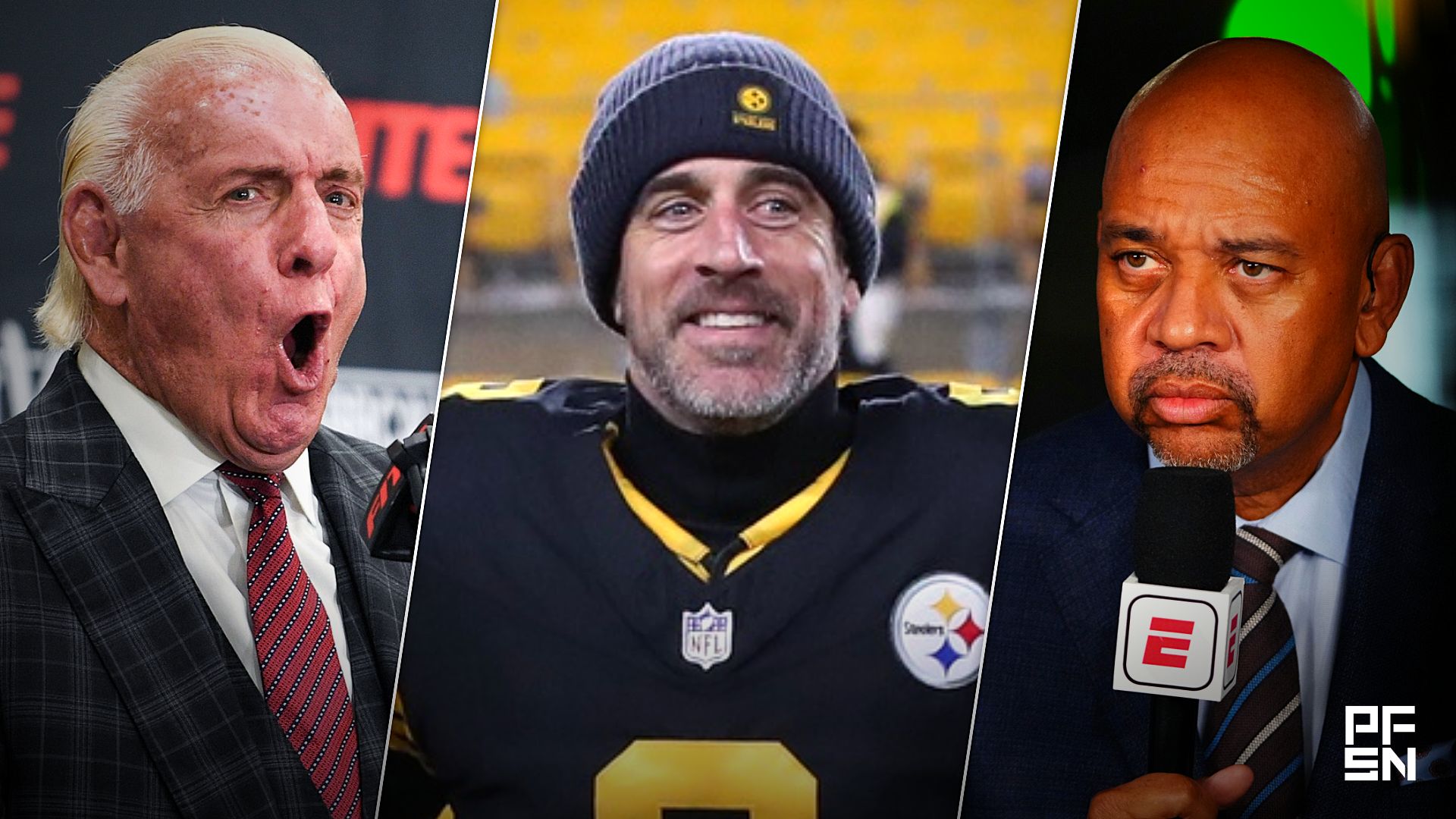 'Idiot Who Has Never Worn a Jock Strap' -- Aaron Rodgers Caught in Crosshairs As WWE Legend Ric Flair Rips ESPN's Mike Wilbon