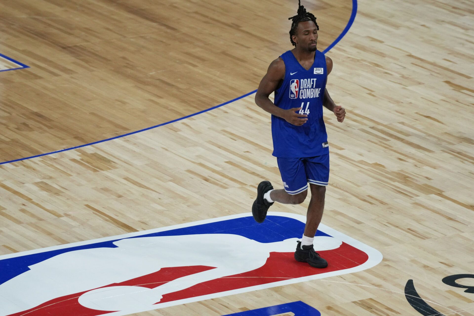 Darryn Peterson participates in the 2026 NBA Draft Combine at Wintrust Arena.