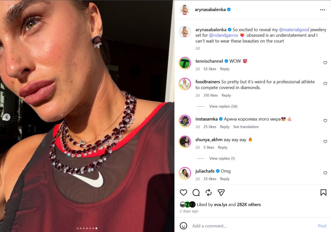 Sabalenka Necklace: Custom 127-carat Material Good Suite Worth $400k At The 2026 Us Open, Designed To Distract Opponents