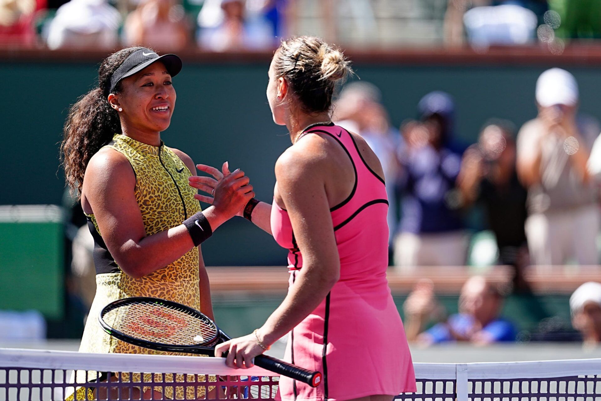Aryna Sabalenka defeated Naomi Osaka 6-2, 6-4 in their BNP Paribas Open fourth-round match in Indian Wells, Calif., on Tuesday, March 10, 2026.