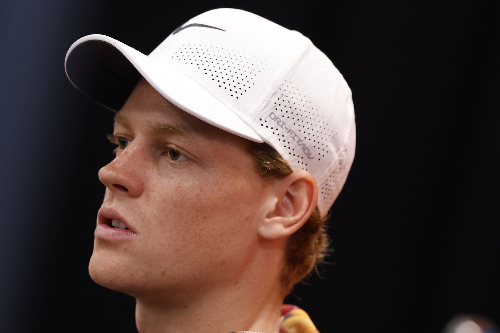 Jannik Sinner (ITA) speaks during his media availability.