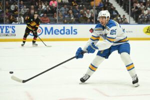 St. Louis Blues right wing Jordan Kyrou.