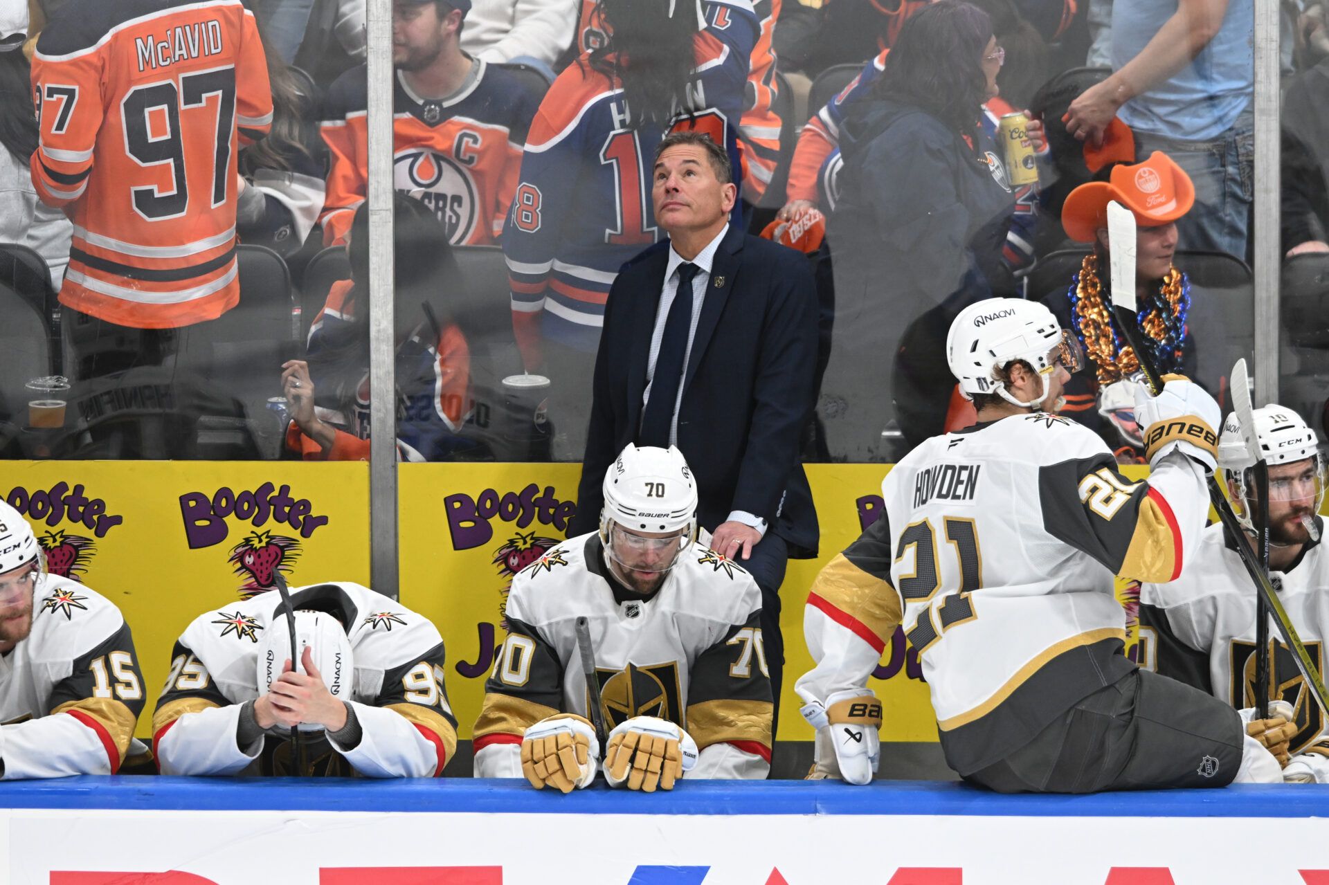 Vegas Golden Knights Head Coach Bruce Cassidy at Rogers Place.