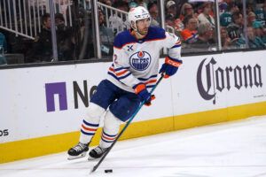 Edmonton Oilers defenseman Evan Bouchard.