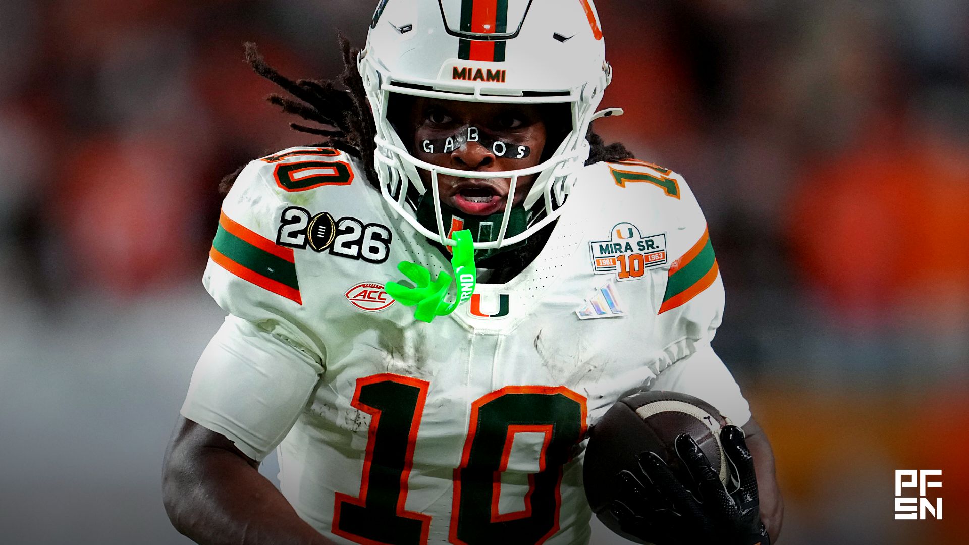Why Does Hurricanes WR Malachi Toney Write G.A.B.O.S. On His Eye-Black, and What Does It Stand For?