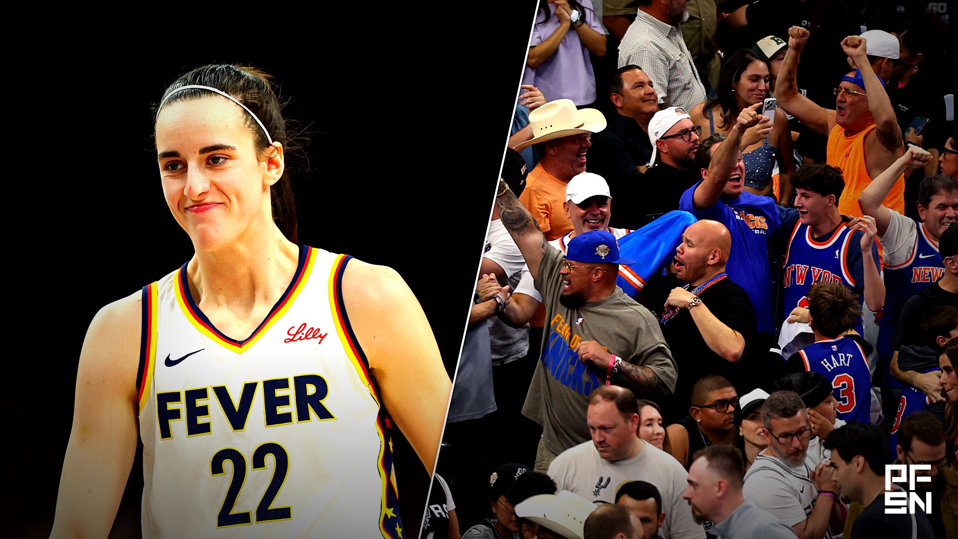 Collage featuring WNBA: Indiana Fever at Phoenix Mercury and NBA: Finals-New York Knicks at San Antonio Spurs.
Mark J. Rebilas-USA TODAY Sports / Geoff Burke-Imagn Images