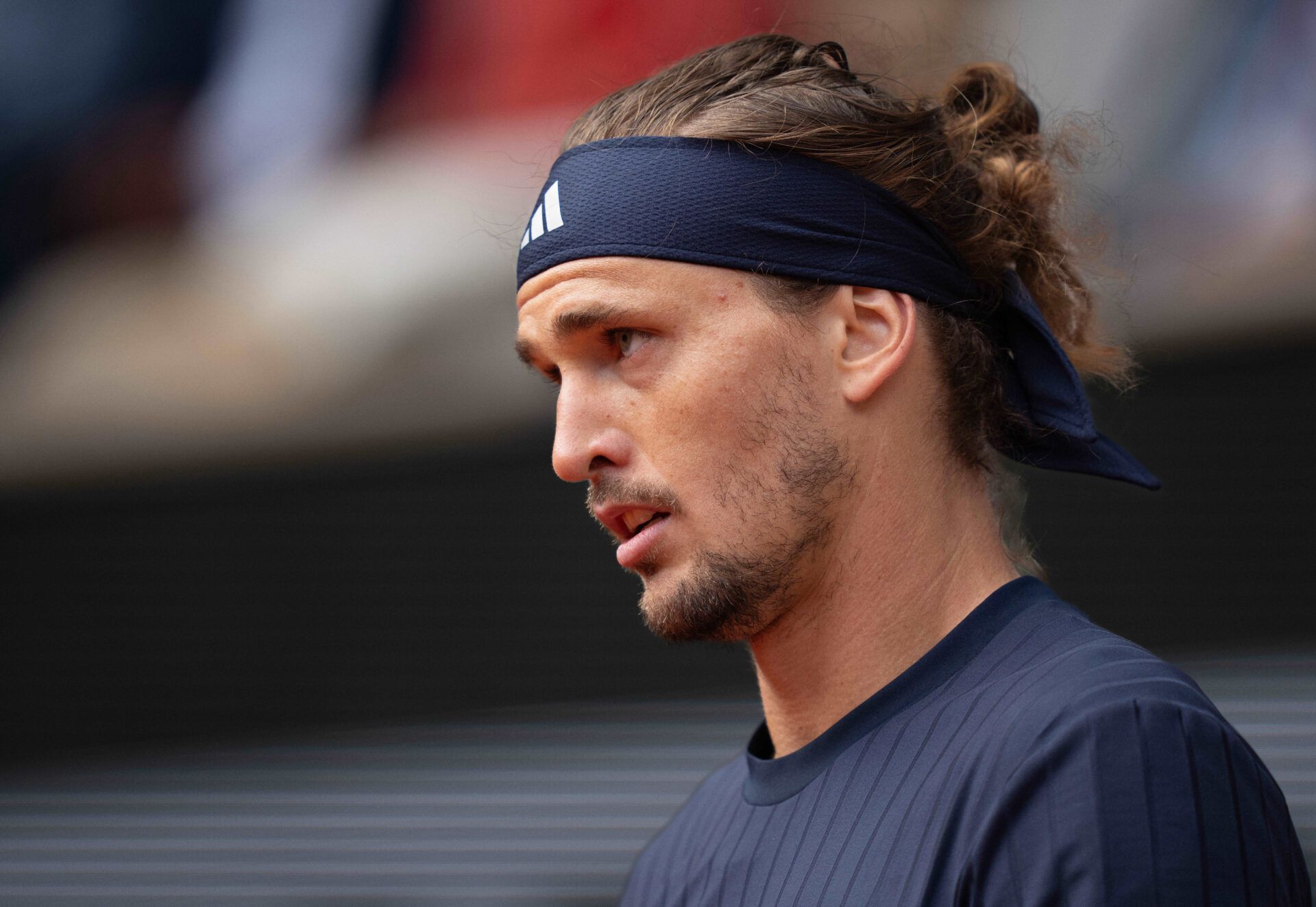 Alexander Zverev of Germany during his match against Jakub Mensik of Czechia on day 12 at Stade Roland Garros.