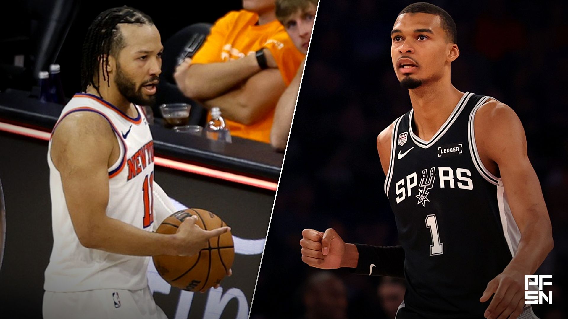 'Lowkey Dirty,' 'LIKE HE'S A TODDLER' -- NBA World Reacts As Victor Wembanyama Gets Away With Shove on Jalen Brunson in Spurs-Knicks Game 3