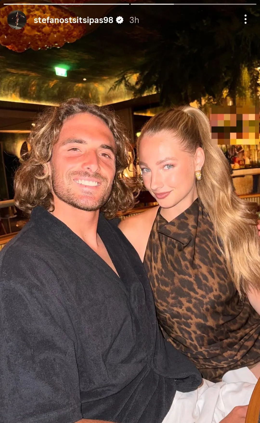 Stefanos Tsitsipas With His Girlfriend Kristen Thoms