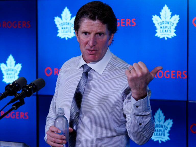 Former head coach Mike Babcock at Scotiabank Arena.